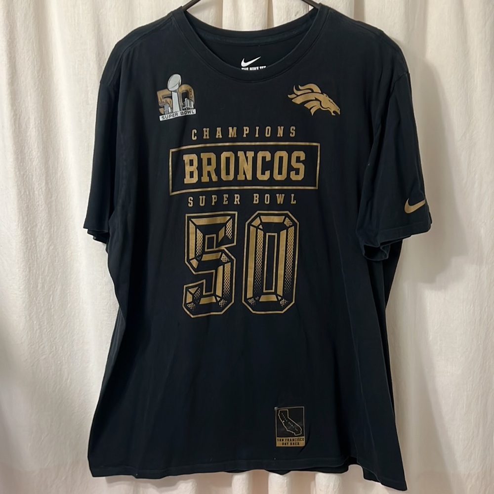 Nike Denver Broncos Super Bowl Champions Shirt Size XXL